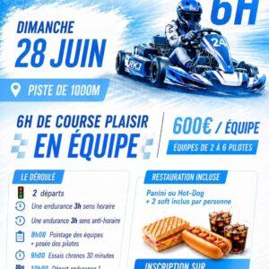 Course d'endurance 6H00 le Dimanche 28 juin